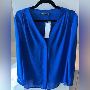 Urban coco cobalt blue  polyester blouse. Size medium.
